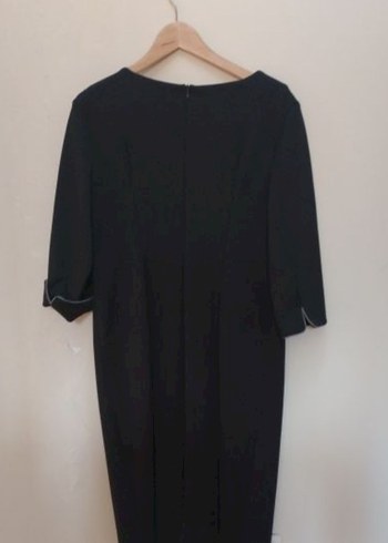 Siyah Uzun Klasik Kadın Elbise - Görsel 7