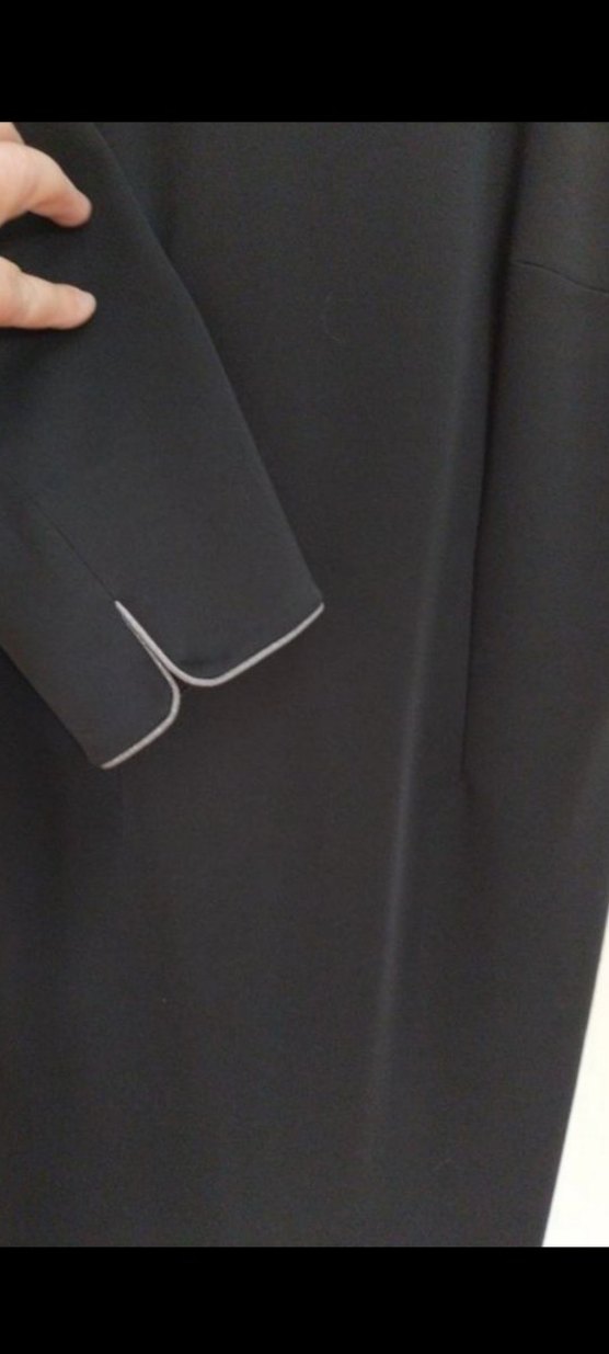 Siyah Uzun Klasik Kadın Elbise - Görsel 5