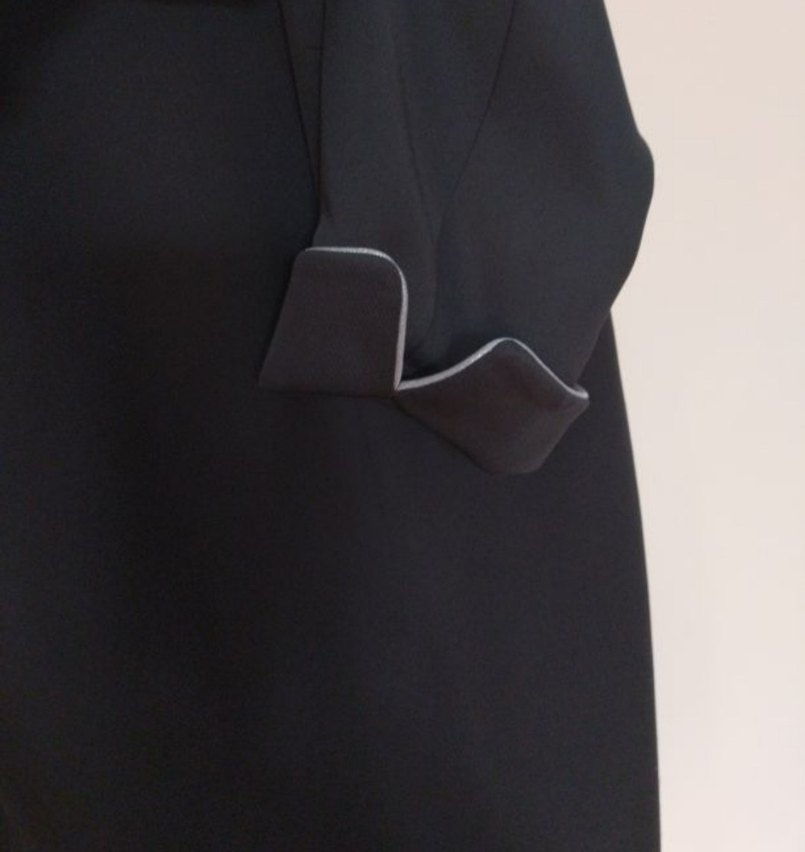 Siyah Uzun Klasik Kadın Elbise - Görsel 4