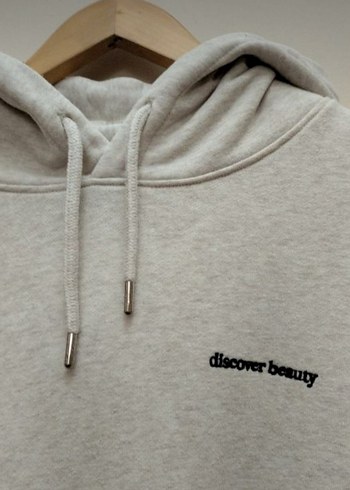 Gri Kapüşonlu Kadın Sweatshirt - Görsel 3