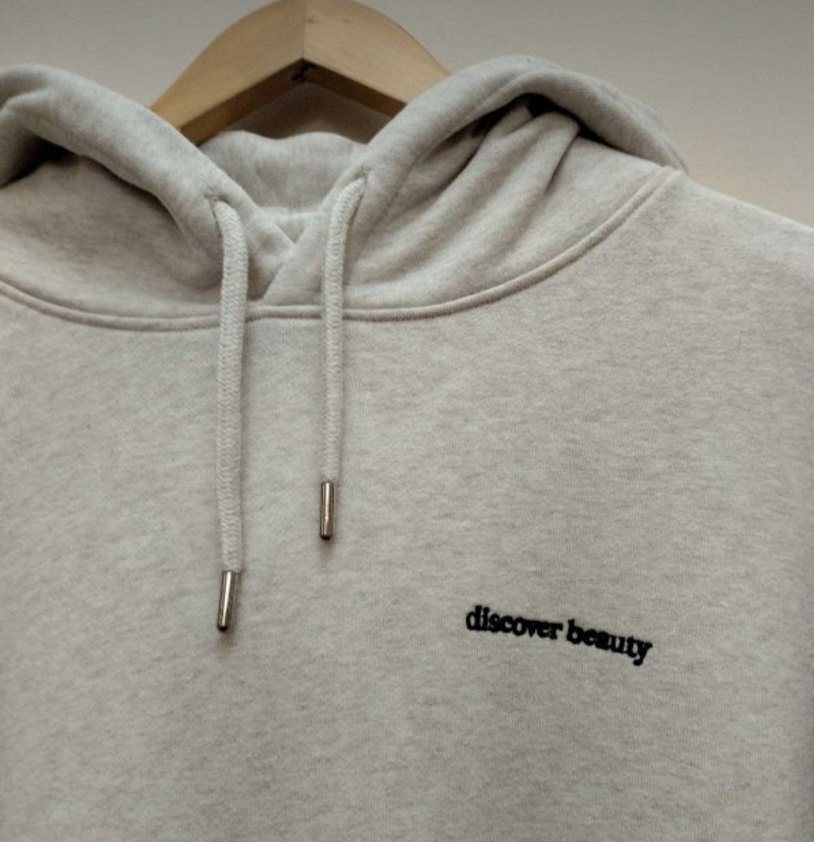 Gri Kapüşonlu Kadın Sweatshirt - Görsel 3