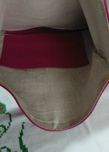 Fuşya Süet Kemerli Kadın Portföy Çanta - Görsel 4