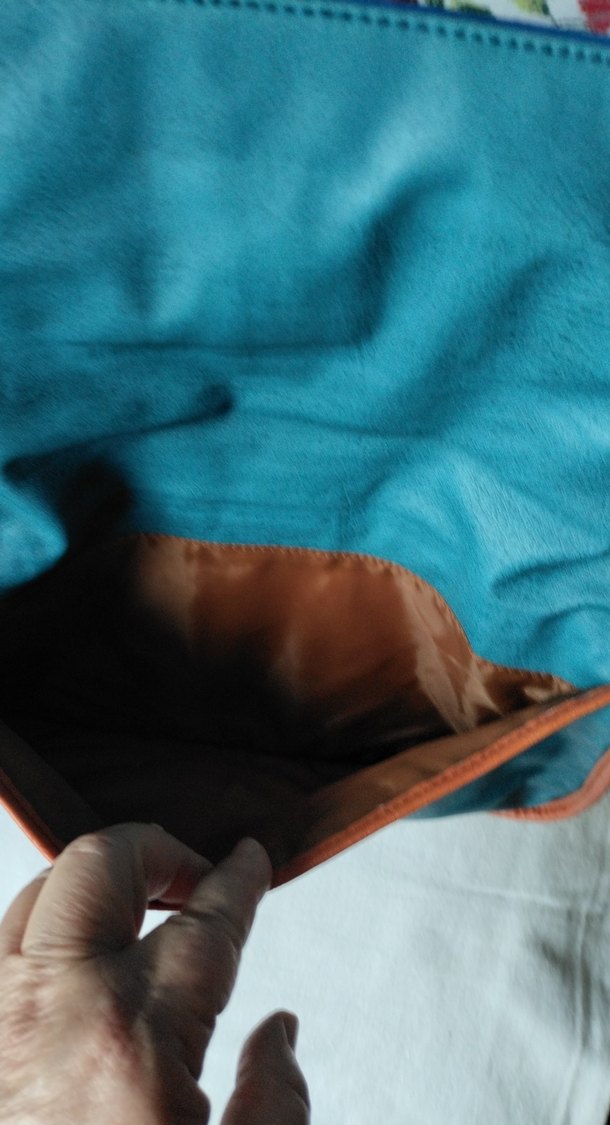 Renkli Nakışlı Deri Bohem Kadın Portföy Çanta. Collezione marka - Görsel 3