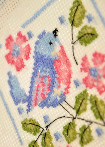 El Yapımı Kanaviçe Kuş Motifli Bohem Dekor - Görsel 2