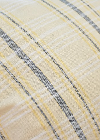 Sarı Gri Çizgili Kırlent Kılıfı - Görsel 2