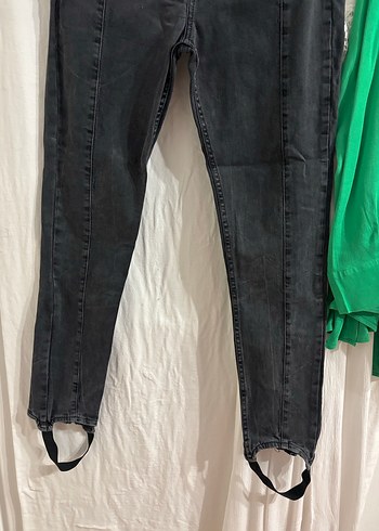 42 Beden siyah Renk Siyah Kadın Denim Pantolon