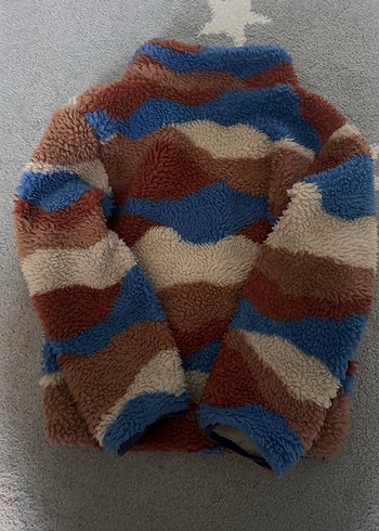 Kadın Çok Renkli Yumuşak Peluş Ceket - Görsel 2