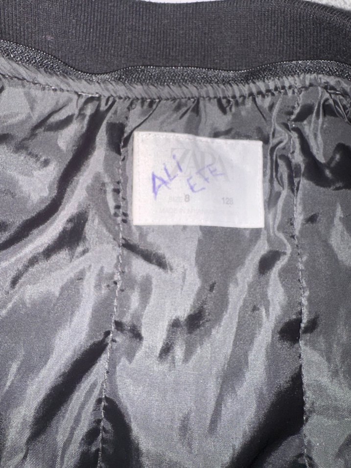 Erkek Çocuk Siyah Deri Biker Ceket - Görsel 4