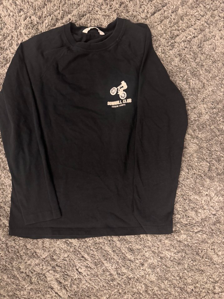 Erkek Siyah Baskılı Uzun Kollu Sweatshirt - Görsel 2