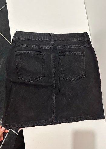Trendyol & Milla Gri Siyah Denim Midi Mini Etek