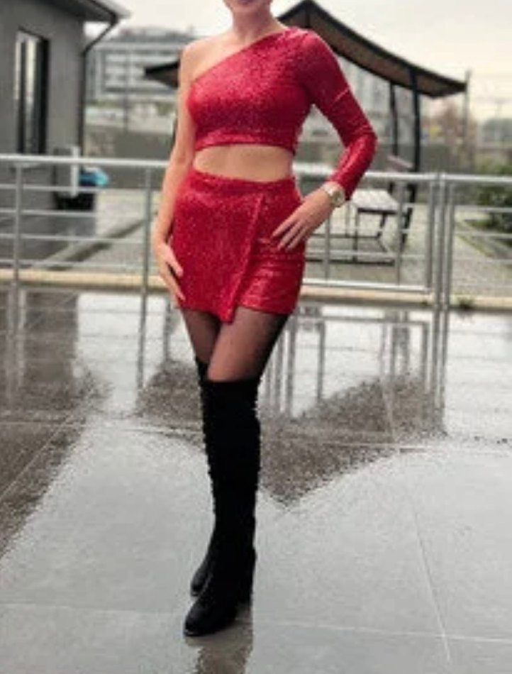 Payet tek kol bluz - Görsel 2