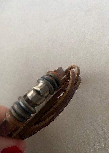 Bohem Kahverengi unisex Deri Bileklik - Görsel 2