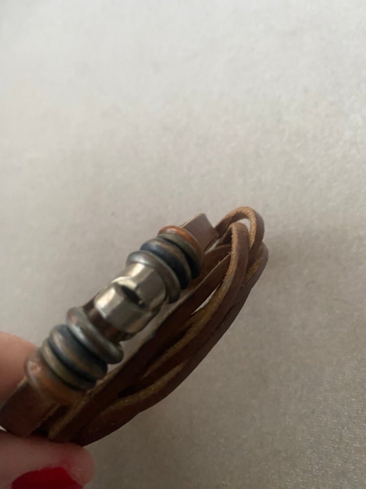 Bohem Kahverengi unisex Deri Bileklik - Görsel 2