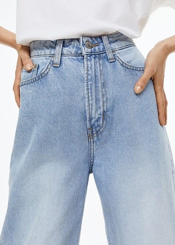 Straight wide yüksek bel kesik paça - Görsel 3