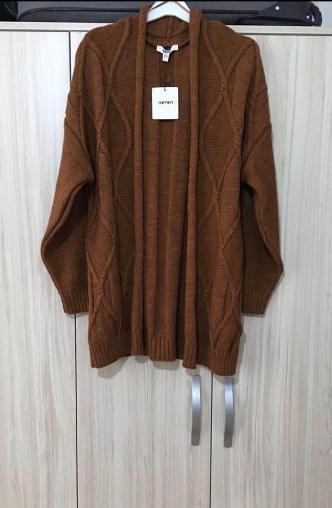 Kahverengi Triko Kadın Hırka - Görsel 3