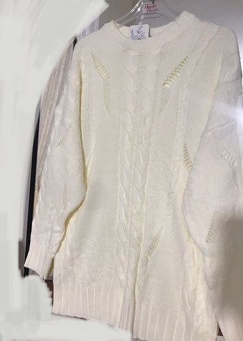 Saç Örgülü oversize Kazak - Görsel 7