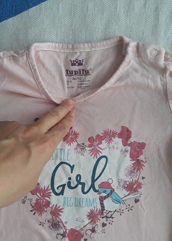 Diğer Kız Çocuk Uzun Kollu Pembe Baskılı Tişört