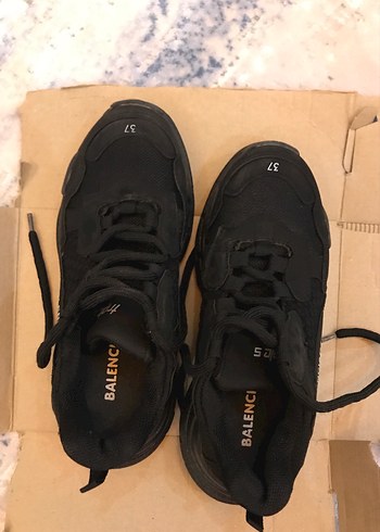 37 Beden Balenciaga Siyah Platform Spor Ayakkabı