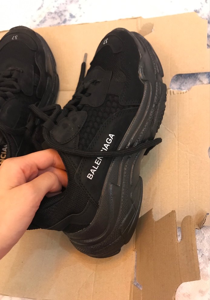 Balenciaga Siyah Platform Spor Ayakkabı - Görsel 2