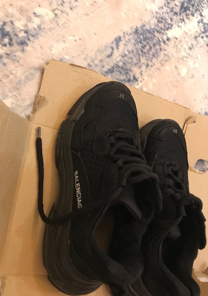 Balenciaga Siyah Platform Spor Ayakkabı - Görsel 4