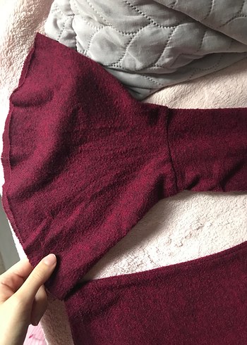 Bordo Balıkçı Yaka Kadın Triko Kazak - Görsel 2