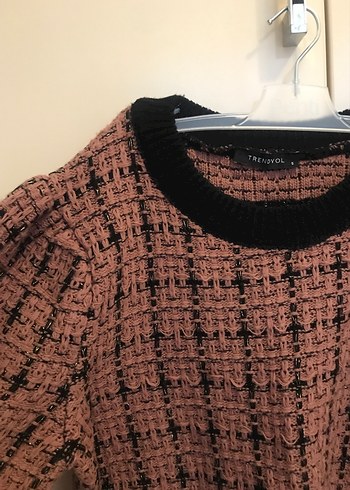 Kadın Kahverengi Örgü Kazak - Görsel 2