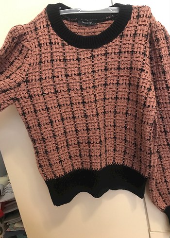 Kadın Kahverengi Örgü Kazak - Görsel 4