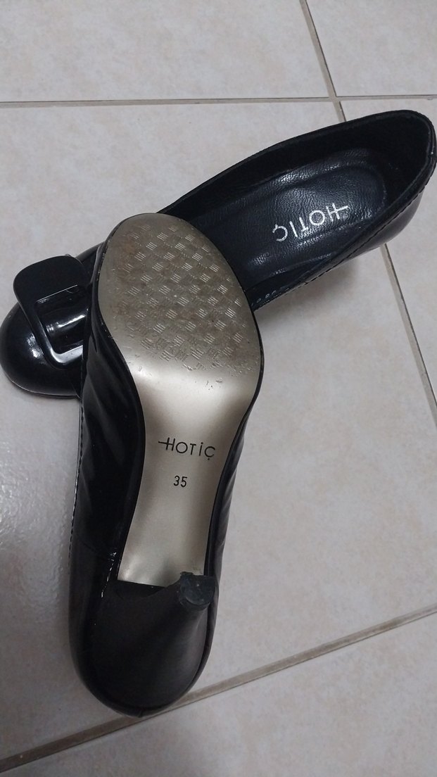 Siyah Tokalı Kadın Topuklu Stiletto - Görsel 4