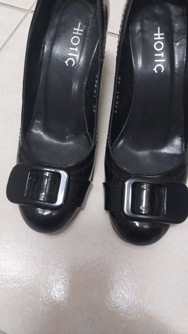 Siyah Tokalı Kadın Topuklu Stiletto - Görsel 3