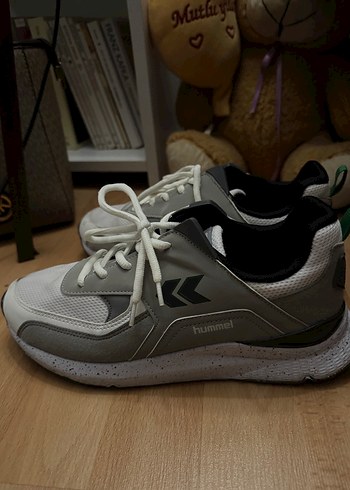 Hummel Gri Beyaz Kadın Spor Ayakkabı - Görsel 5