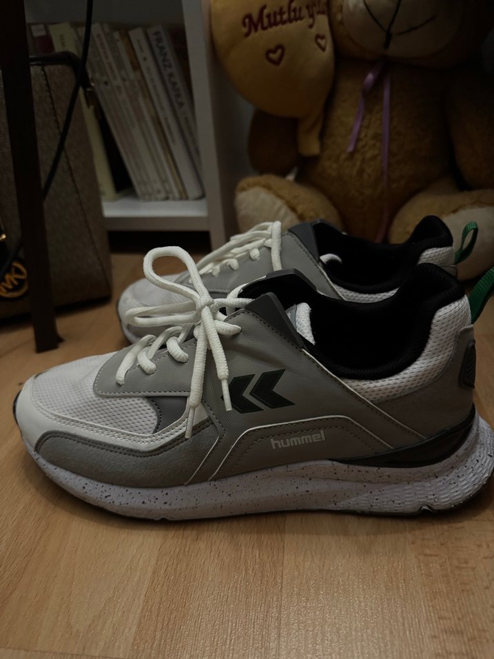 Hummel Gri Beyaz Kadın Spor Ayakkabı - Görsel 5