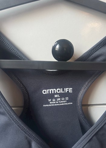 Gri Siyah Baskılı Goth Spor Sütyeni - Görsel 2