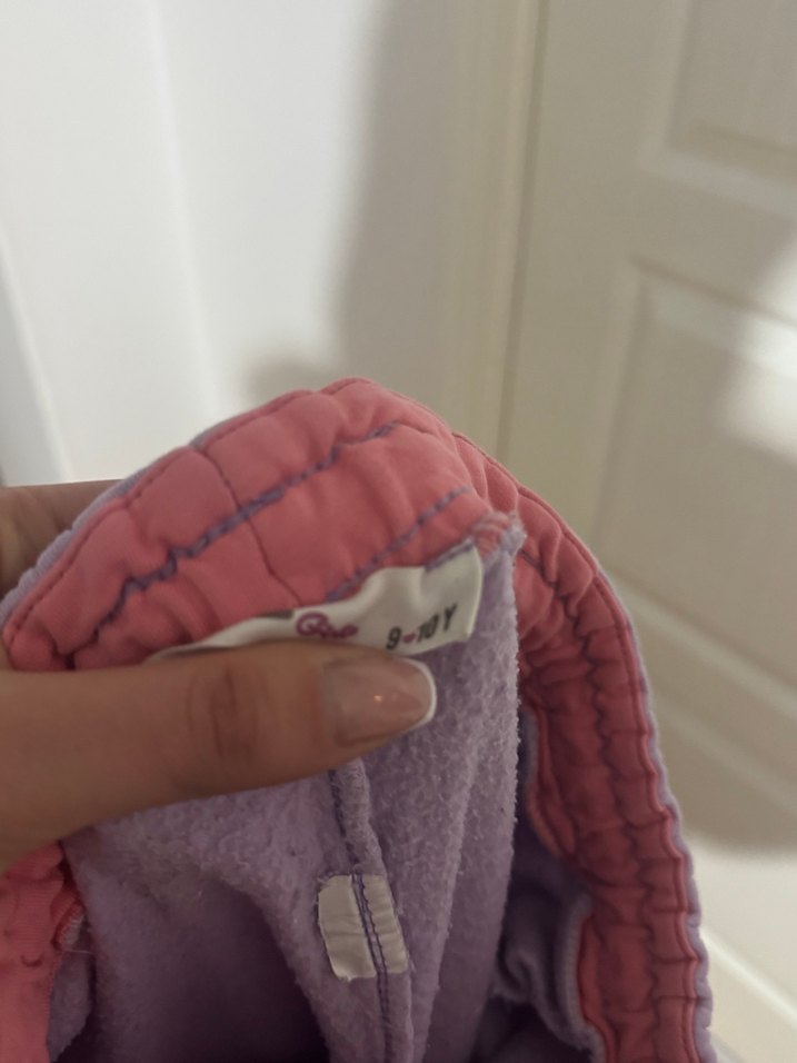 Mor Düğmeli Kız Eşofman Altı - Görsel 2