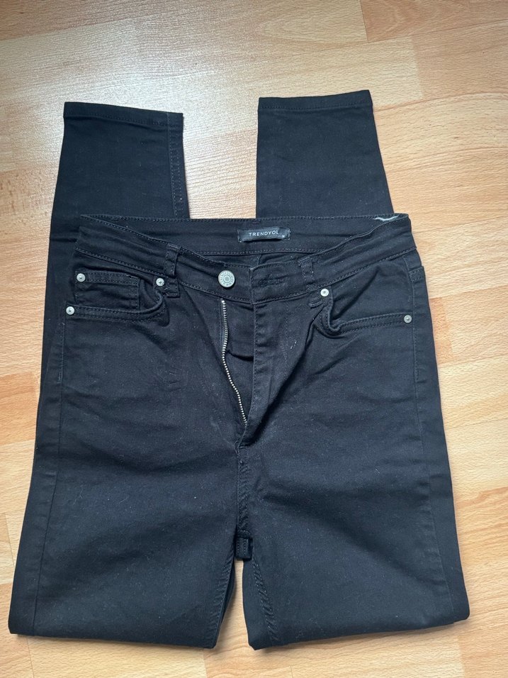 Siyah Dar Paça Jean - Görsel 2