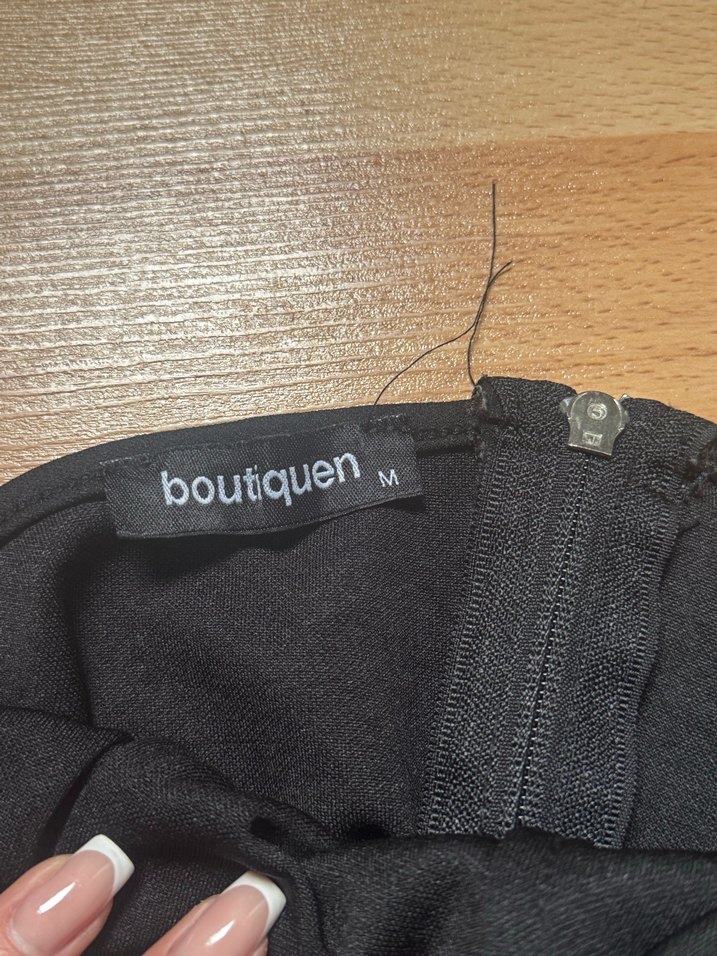 Siyah V Yaka Korse Bluz - Görsel 3