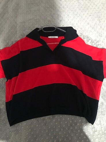 Polo yaka oversize Crop