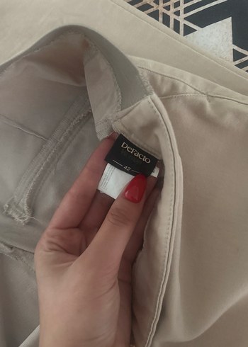 42 Beden Bej Kadın Regular Fit Kumaş Pantolon