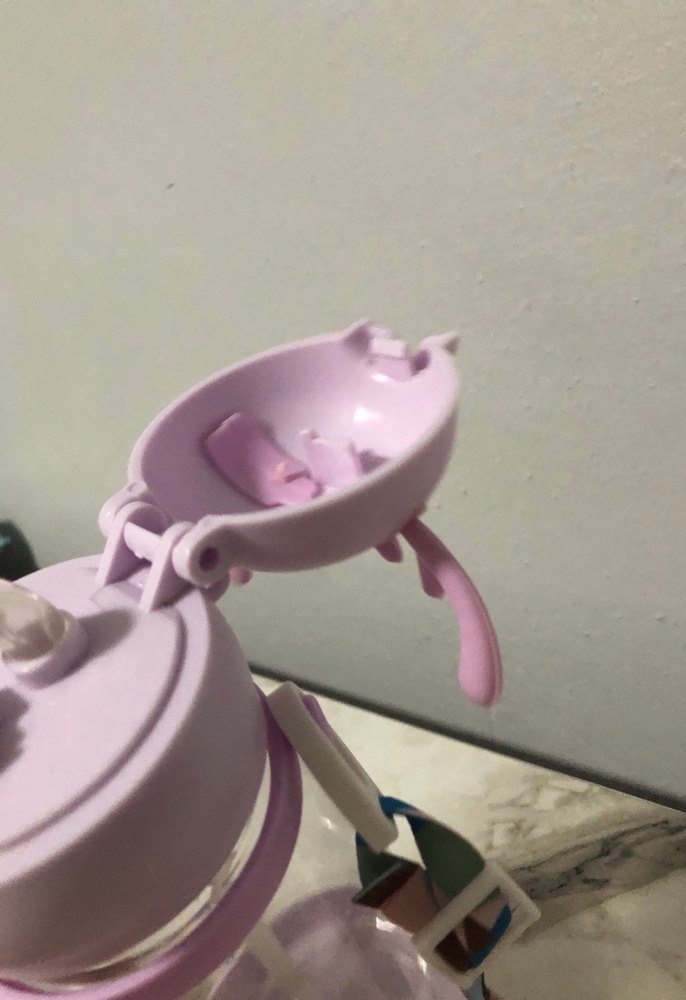 Pembe Çocuk Termos Şişe Boynuzlu Kapaklı - Görsel 3