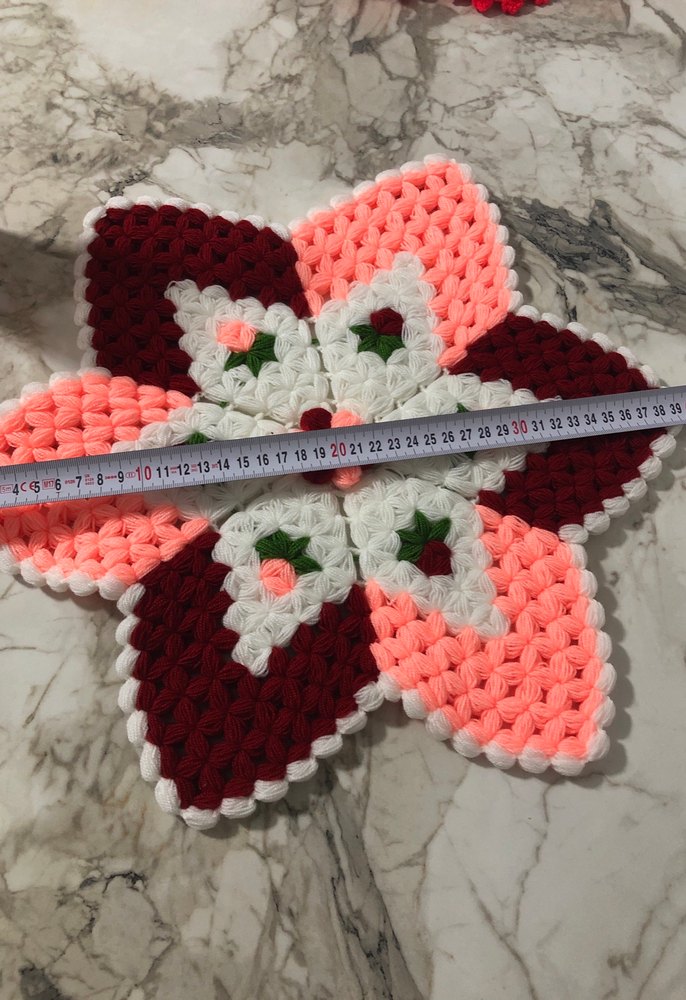 Çiçek Desenli El Örgüsü lif - Görsel 2