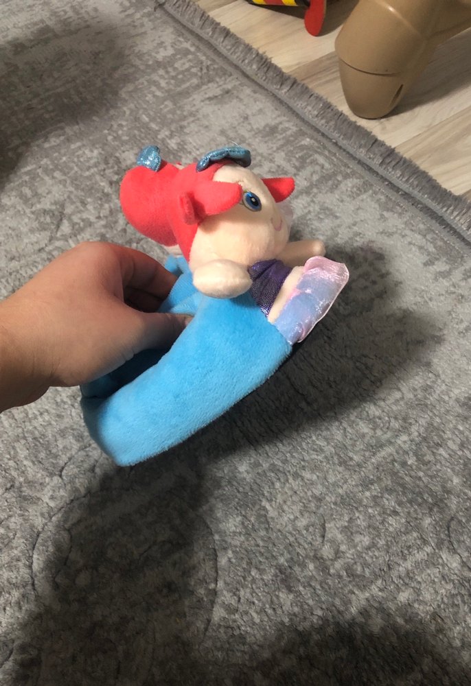 Renkli Deniz Kızı Peluş panduf - Görsel 2