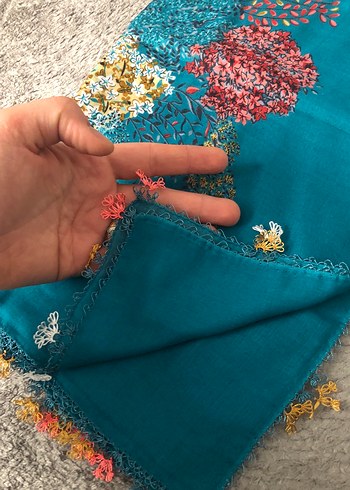 Renkli Boncuklu Bohem Kadın Şal - Görsel 2