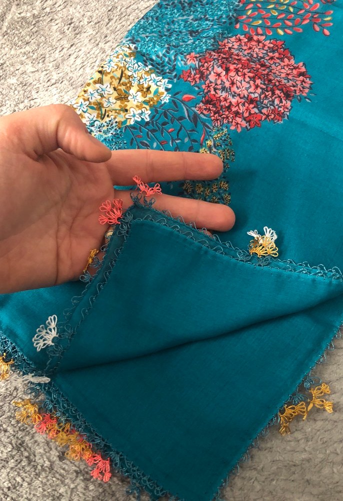 Renkli Boncuklu Bohem Kadın Şal - Görsel 2