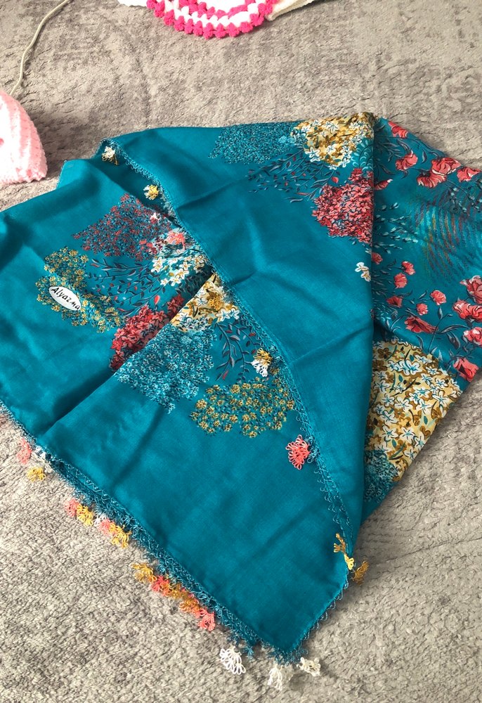 Renkli Boncuklu Bohem Kadın Şal - Görsel 3