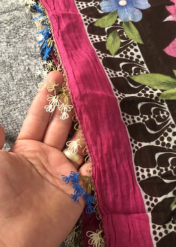 Oyalı başörtü yemeni tülbent - Görsel 2