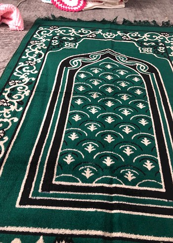 Klasik Desenli Koyu Yeşil seccade - Görsel 2