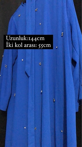 universal Beden mavi Renk Mavi tesettür elbise