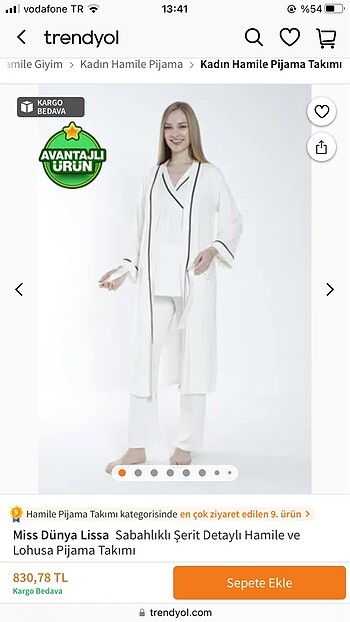 Lohusa pijama takımı