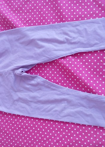 LC Waikiki Mor Kız Çocuk Tayt Velcro Detaylı