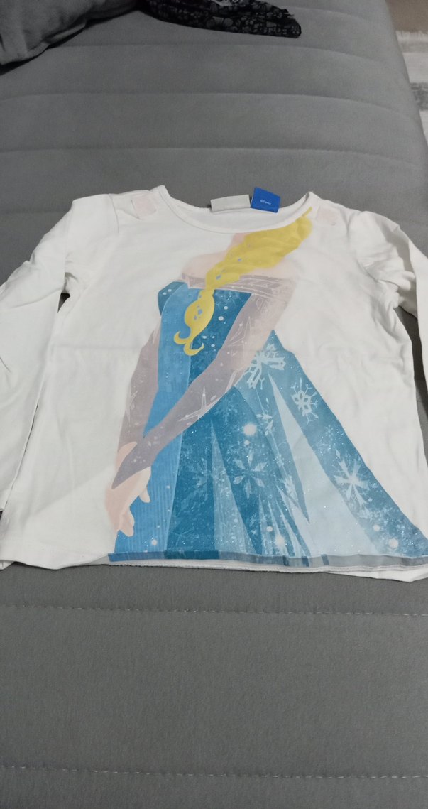 Kız Çocuk Baskılı Uzun Kollu Tişört - Görsel 2