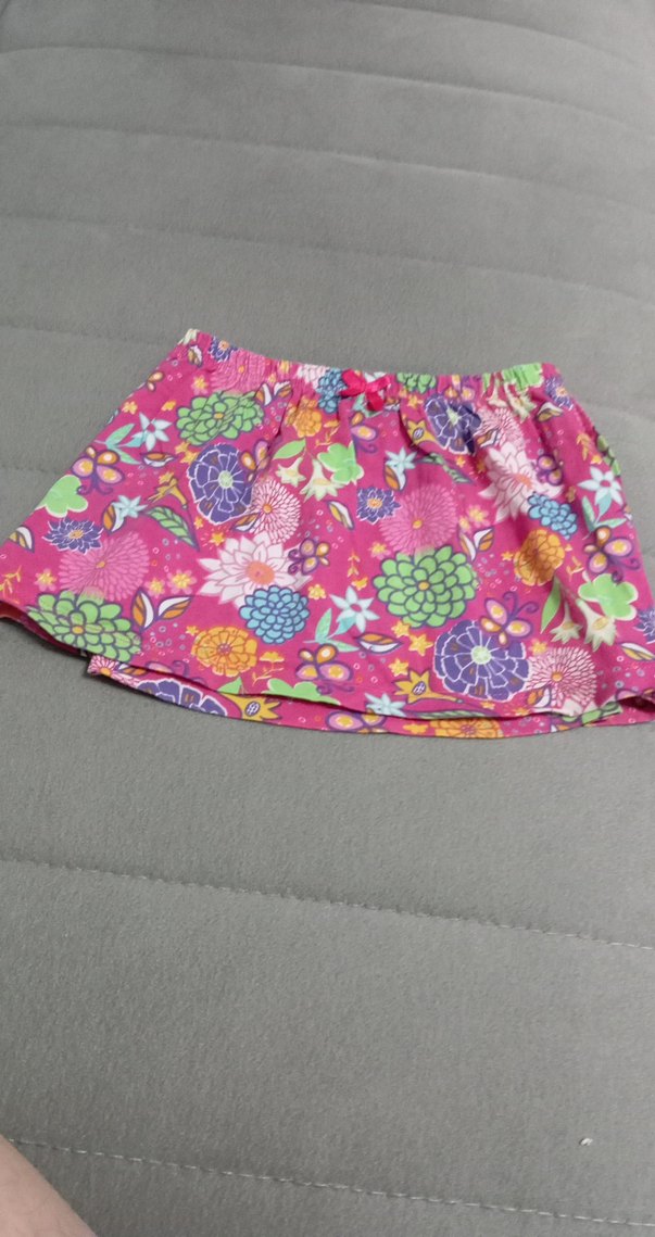 Renkli Çiçek Desenli Kız Çocuk Etek - Görsel 2